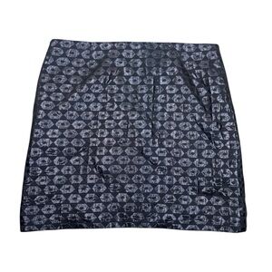 J. Crew Black Geometric Metallic Mini Skirt Women’s Size 6